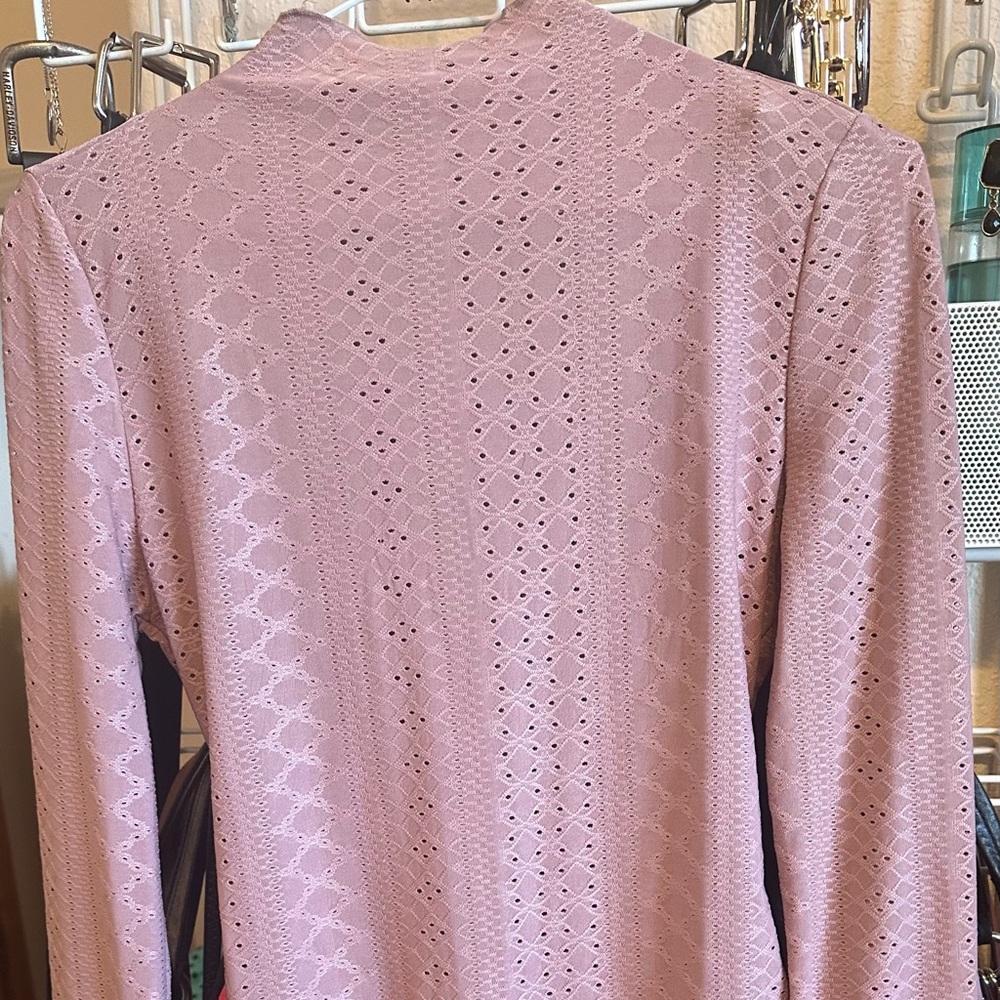 SHEIN Mauve Eyelet Bodysuit